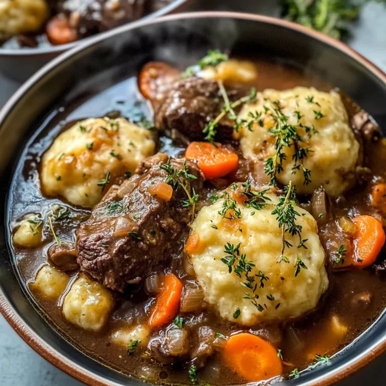 Homemade Irish Stew with Cheddar Dumplings