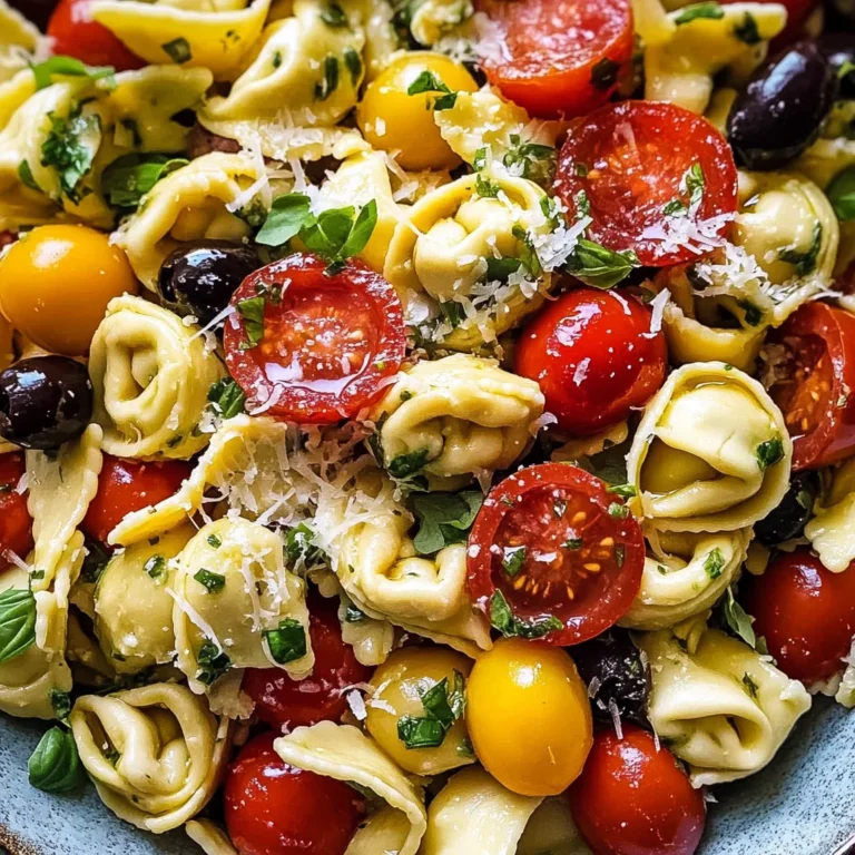 Italian Pasta Salad Recipe with Cheese Tortellini