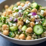 Lemon Quinoa and Chickpea Salad delights with flavor!