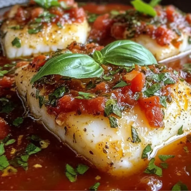 Mediterranean Cod in Tomato Basil Sauce