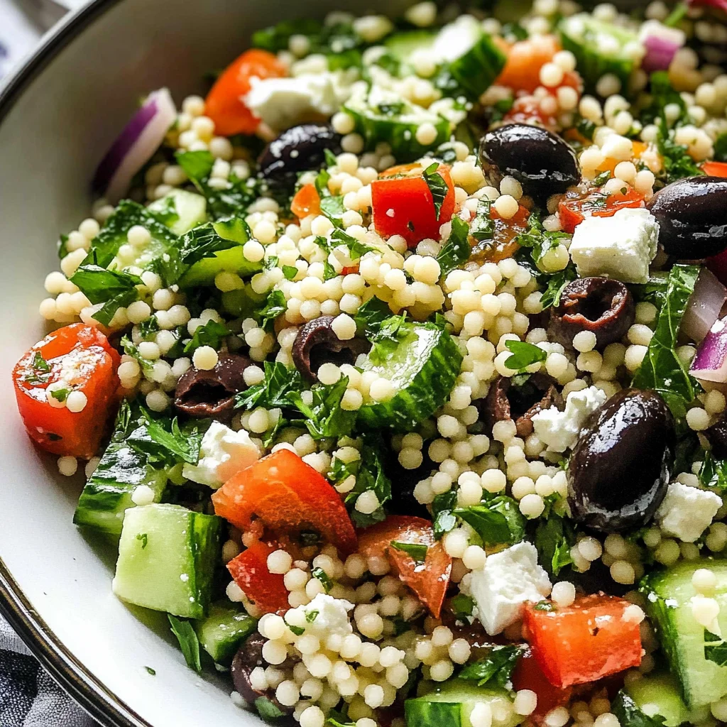 Mediterranean Israeli Couscous Salad