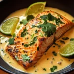 Poached Salmon in Coconut Lime Sauce