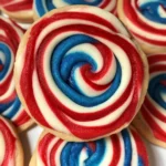 Red, White and Blue Pinwheel Icebox Cookies