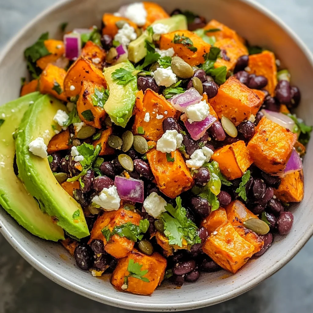 Roasted Sweet Potato Black Bean Salad