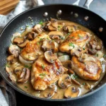 Skillet Chicken and Mushroom Wine Sauce