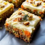 Spiced Ginger Carrot and Zucchini Bars with Lemon Cream Cheese Frosting