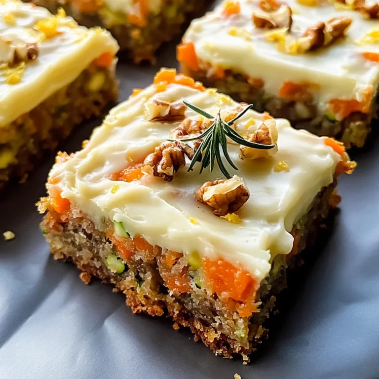 Spiced Ginger Carrot and Zucchini Bars with Lemon Cream Cheese Frosting