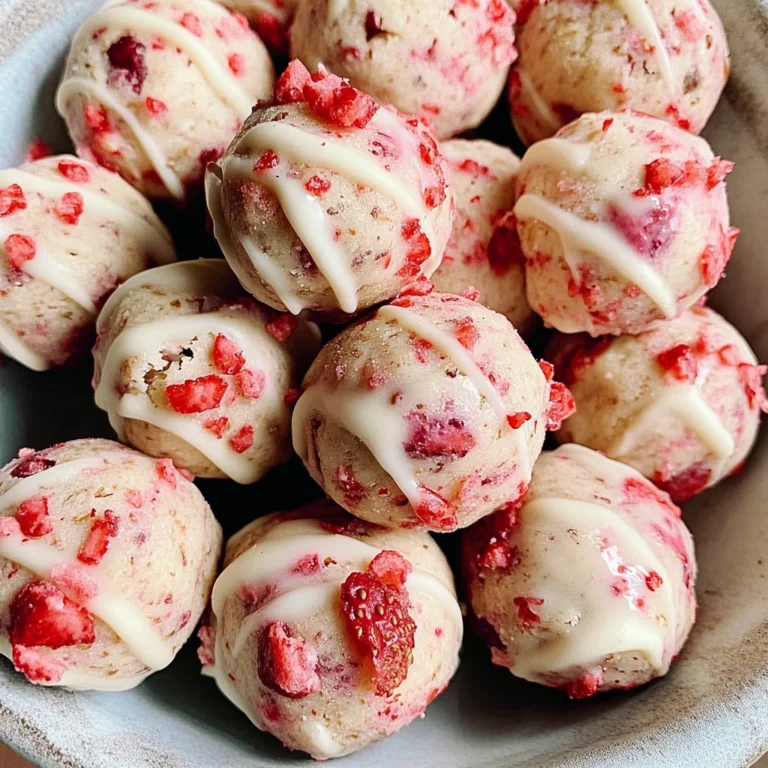 Strawberry Shortcake Energy Bites