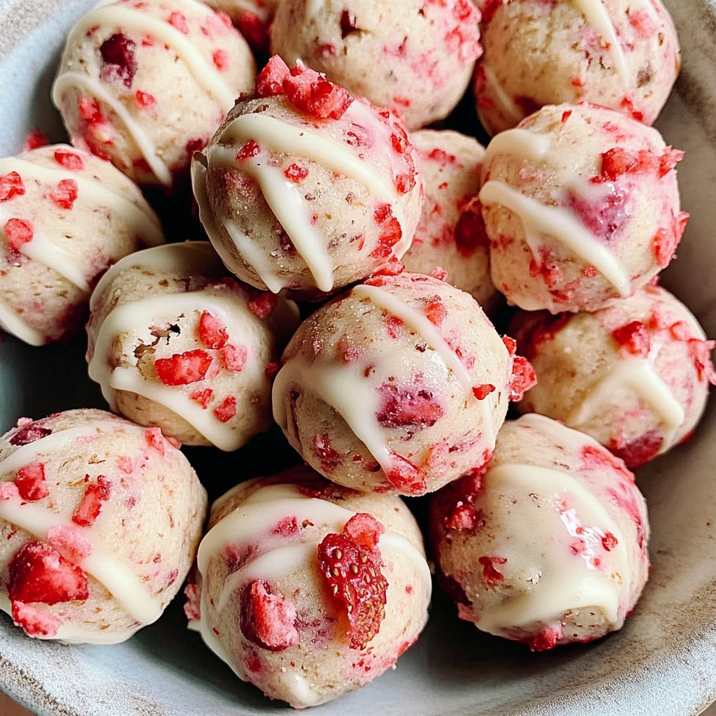 Strawberry Shortcake Energy Bites