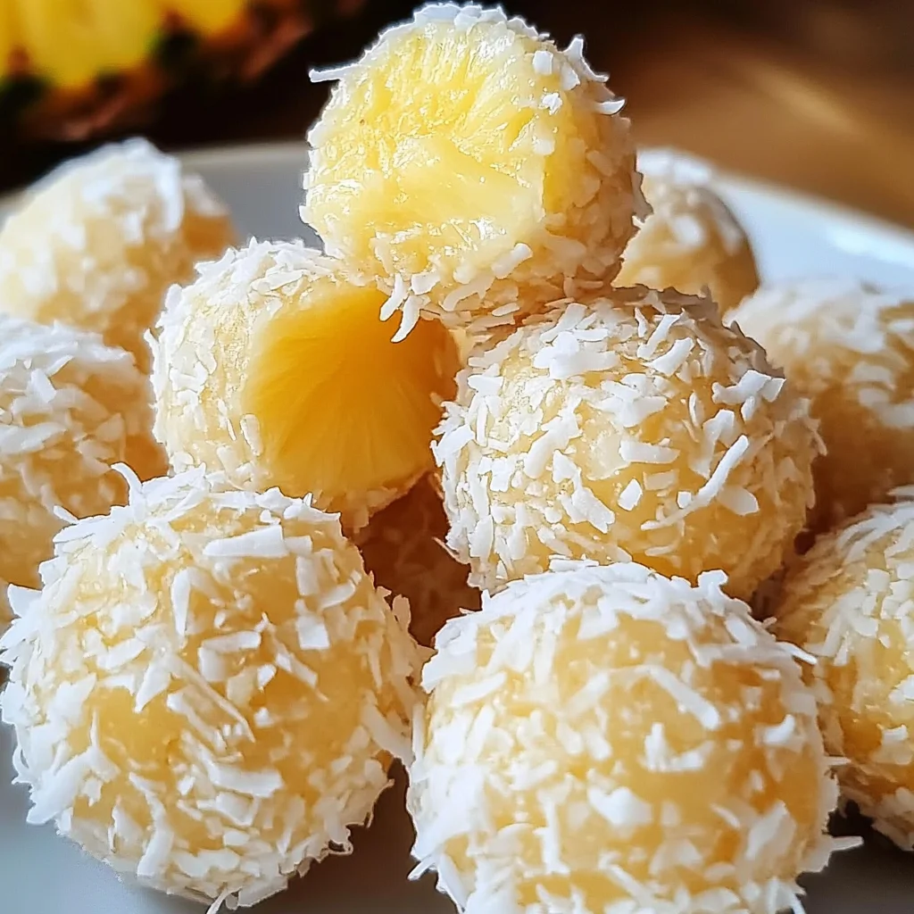 Tropical Pineapple Coconut Balls