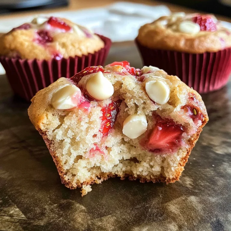 White Chocolate Strawberry Muffins Recipe